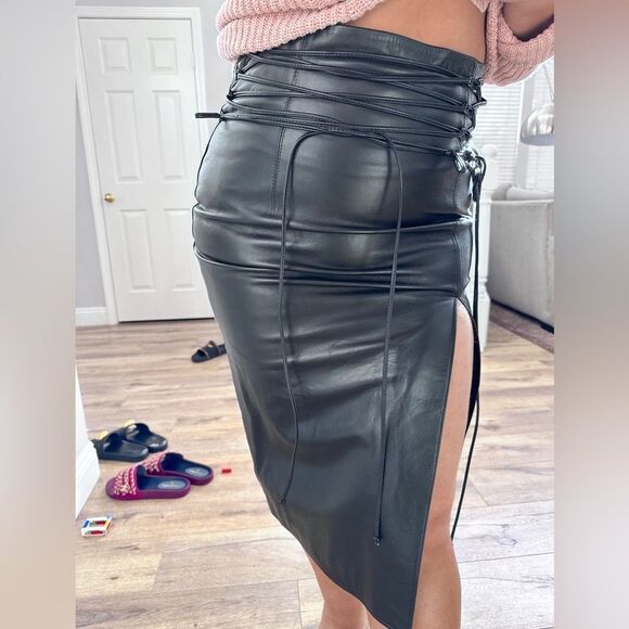 Sexy leather-like skirt brand 16arlington - Picture 4 of 6